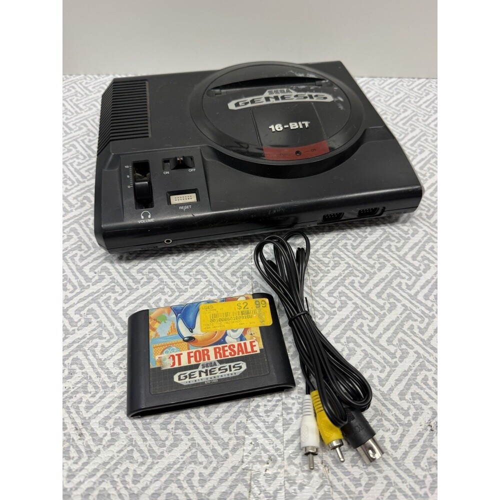 Sega Genesis 16-BIT Model 1 VA6 Console Tested Working Bundle w/ Sonic Game READ